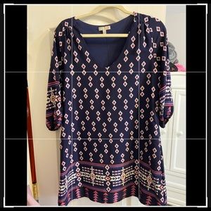 GB patterned shift dress
